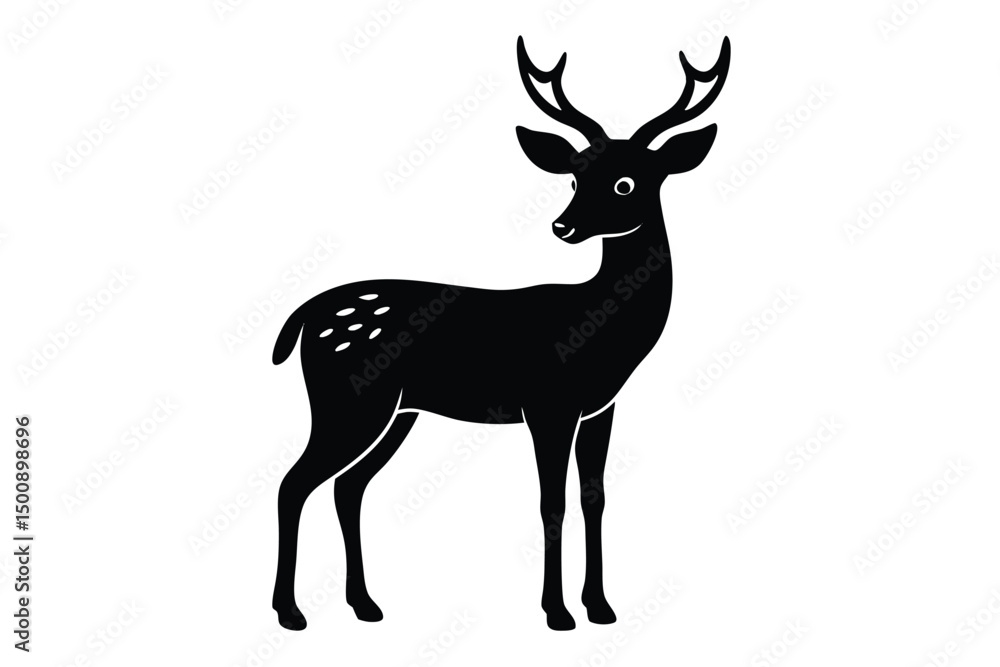 Obraz premium deer silhouette vector