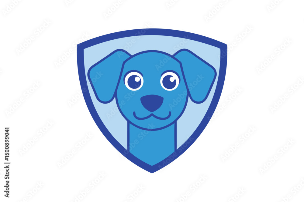 Obraz premium dog head mascot vector logo design 