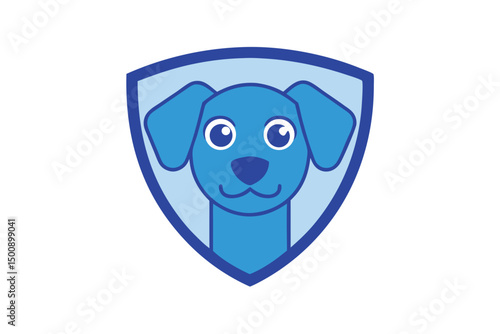dog head mascot vector logo design 