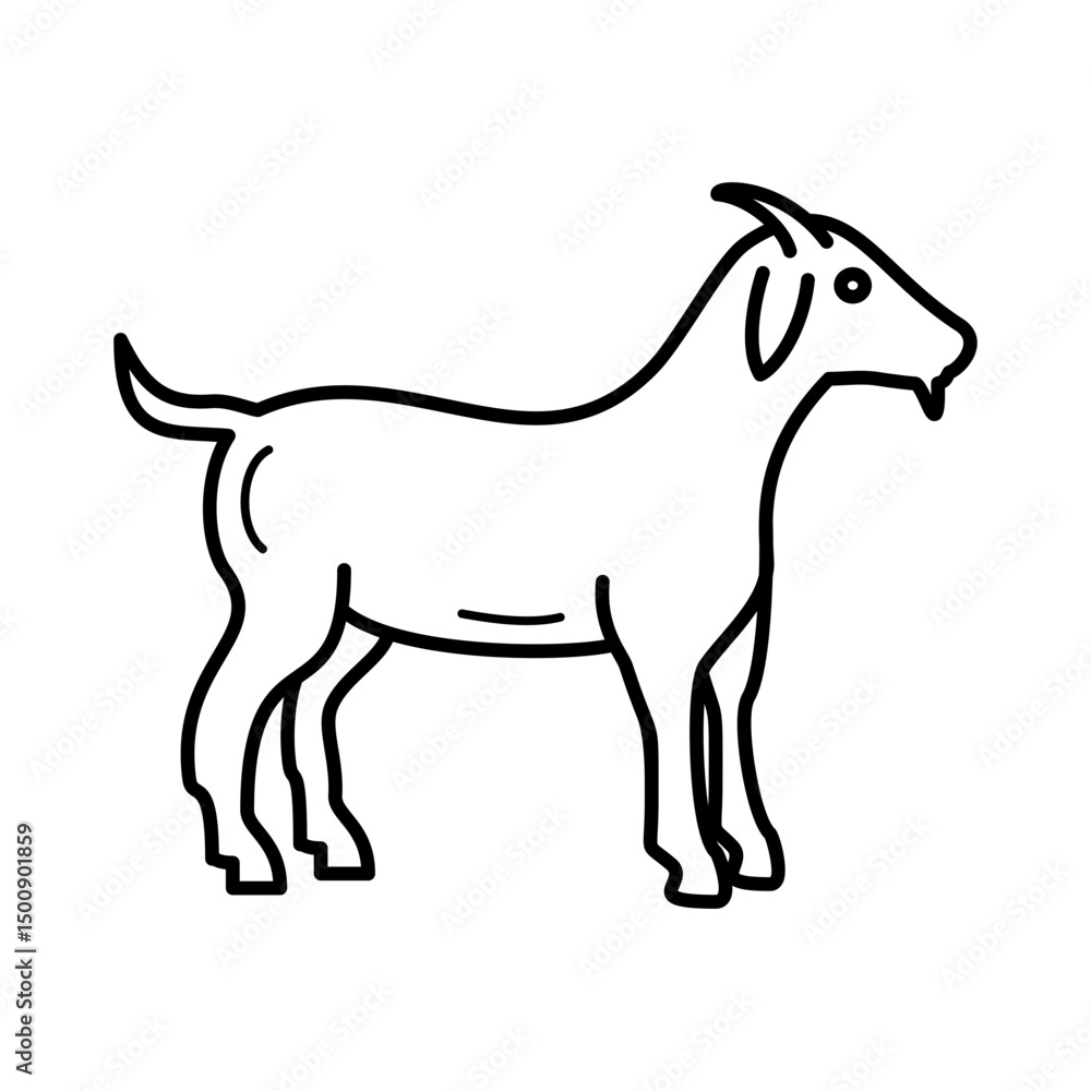 Obraz premium Goat Icon