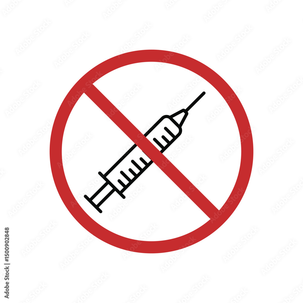 no injection sign icon vector design template no injection sign icon vector design template