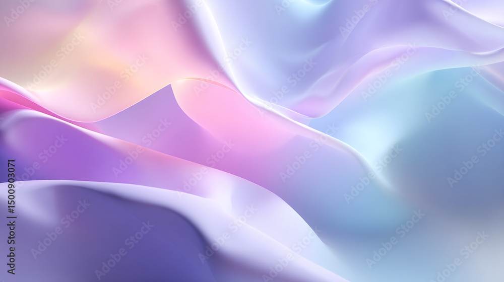 Fototapeta premium Vibrant Fluid Gradient Waves in Pastel Tones – Seamless 8K Abstract Texture