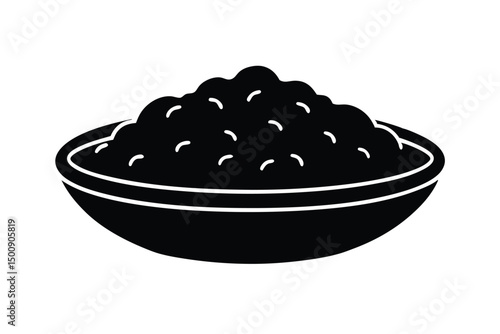 mashed potatoes vector icon