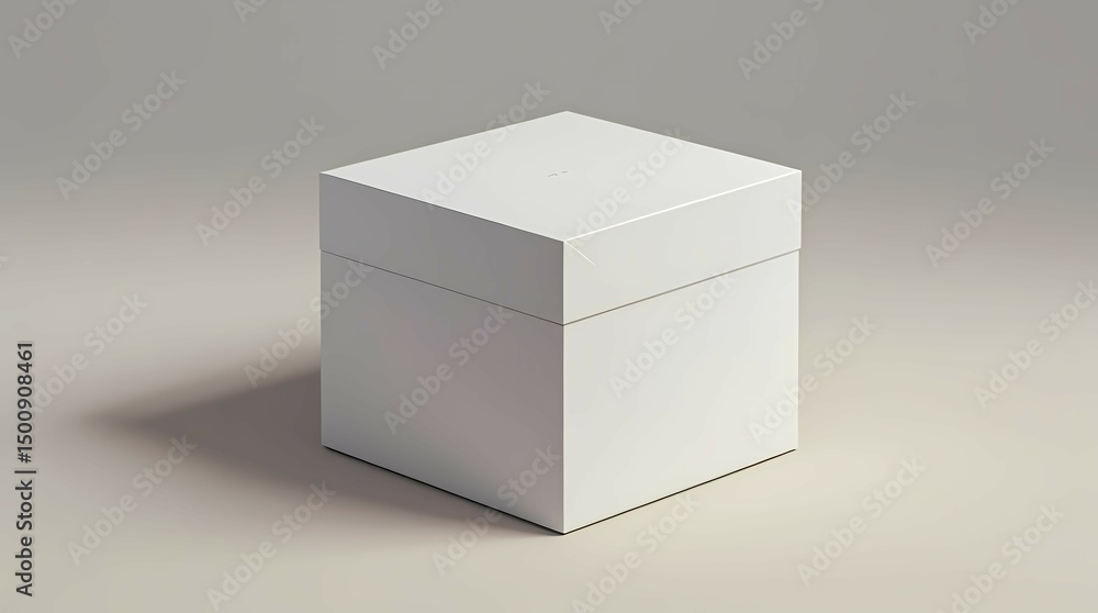 Naklejka premium White square gift box with lid mockup for product presentation