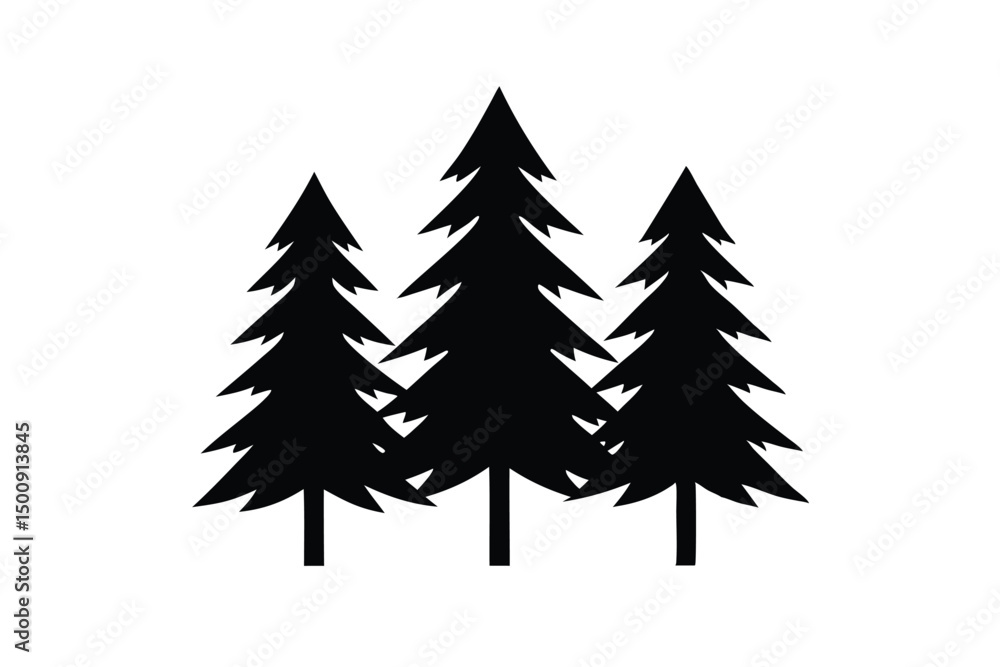 Obraz premium set of christmas trees