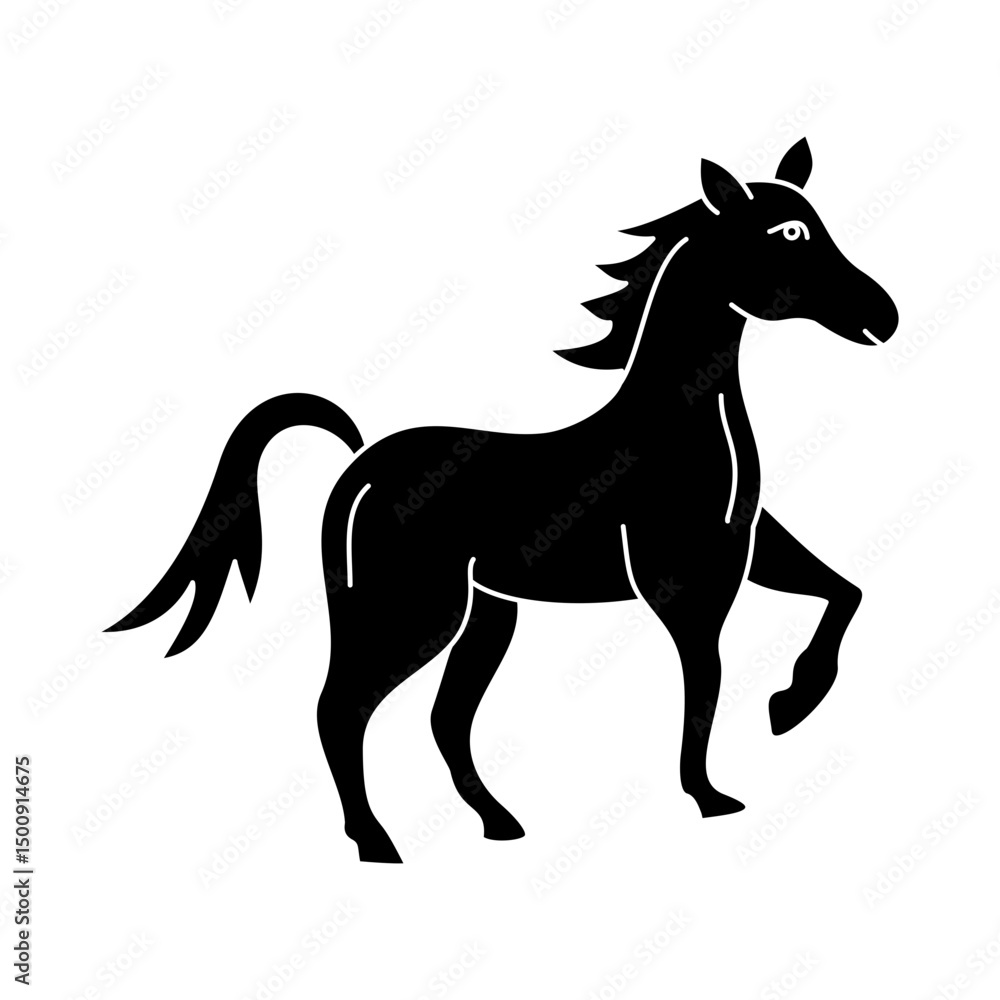 Horse Icon Glyph Horse Icon Glyph