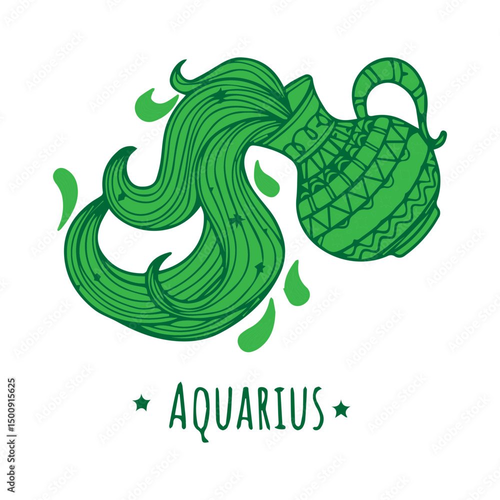 Fototapeta premium Aquarius zodiac icon