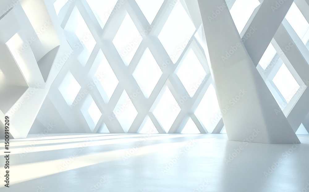 Obraz premium Modern Minimalist Architectural Interior Design