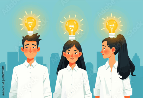 Innovative Scientists Brainstorming in City Lab