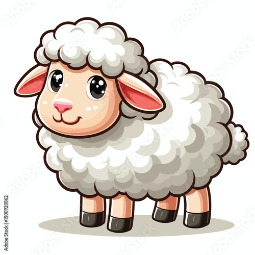 Vector Cartoon Sheep