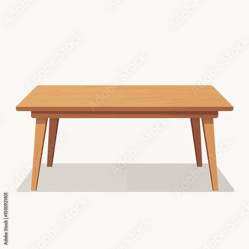 Minimalist Wooden Dining Table in Cozy Modern Home