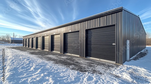 Row of storage units