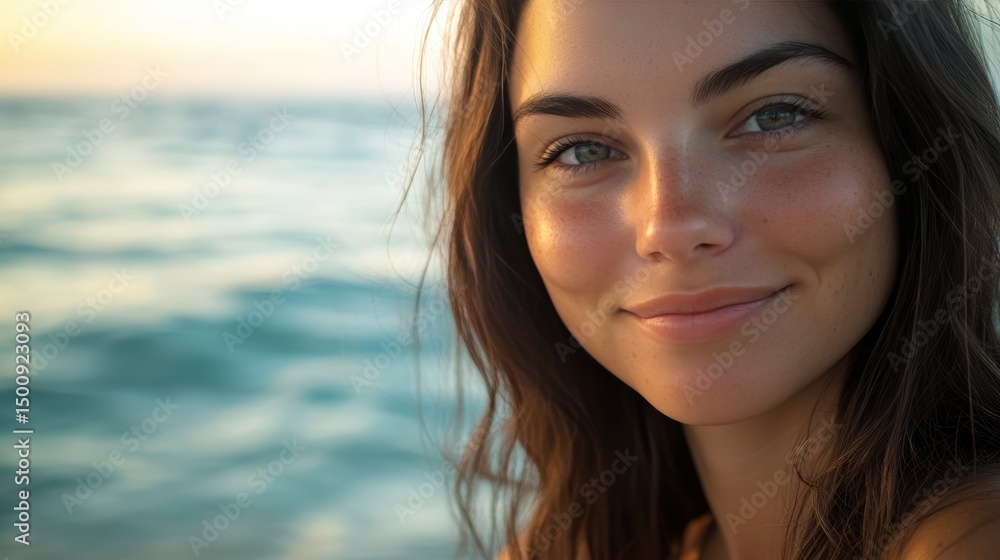 closeup shot of a good looking female tourist. Enjoy free time outdoors near the sea on the beach. Looking at the camera while relaxing on a clear day Poses for travel selfies smiling happy tropical closeup shot of a good looking female tourist. Enjoy free time outdoors near the sea on the beach. Looking at the camera while relaxing on a clear day Poses for travel selfies smiling happy tropical