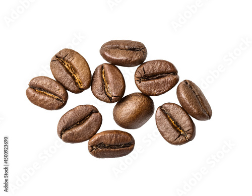 Coffee Beans on White Background