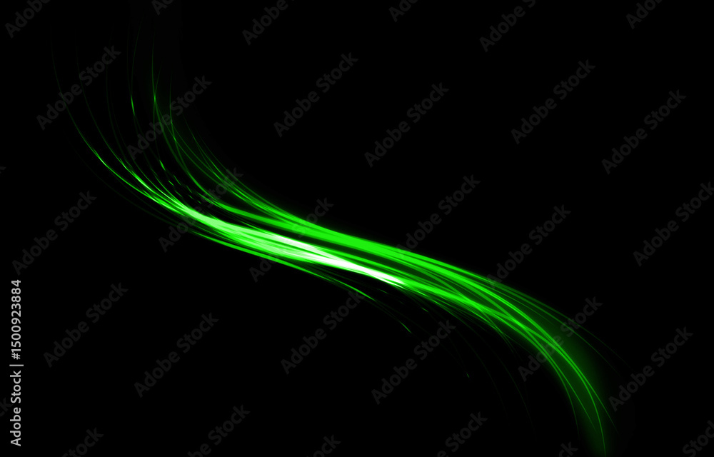 Obraz premium abstract green wave