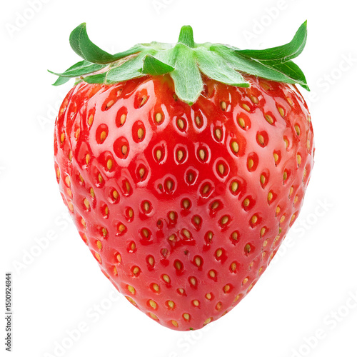 Fresh and Juicy Red Strawberry Isolated on White Background