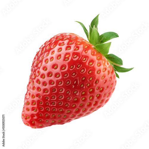 Fresh and Juicy Red Strawberry Isolated on White Background