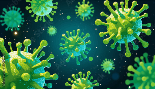 Vibrant Viruses in Dark Cosmic Space with Sparkles