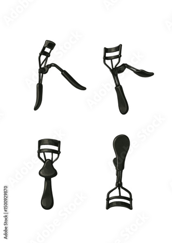 vector illustration of a eyelash curler 