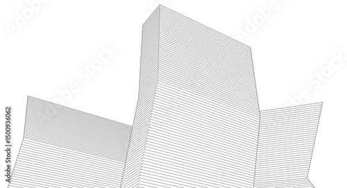 ​​abstract architecture 3d illustration background