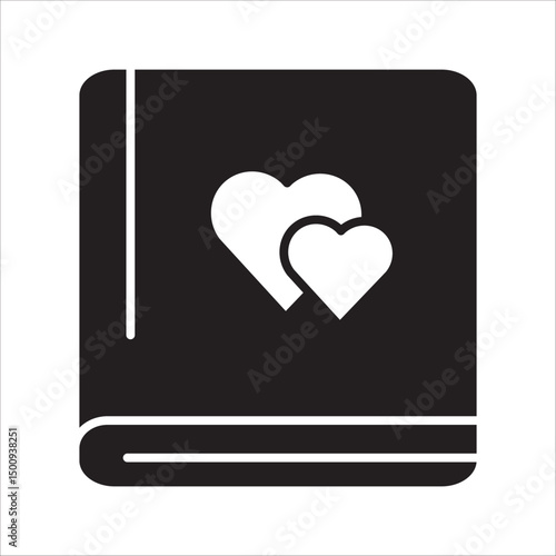 diary icon set, book love for your website design, logo, app, UI Vector design. on white background.



