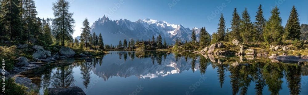 Serene Mountain Lake Landscape Serene Mountain Lake Landscape