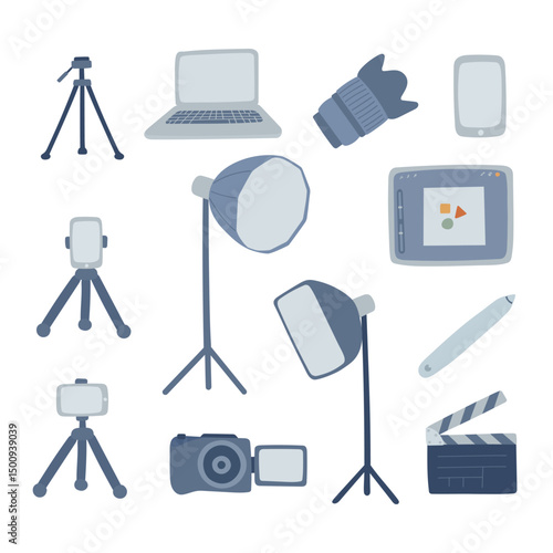 Set of Content Creator Clipart