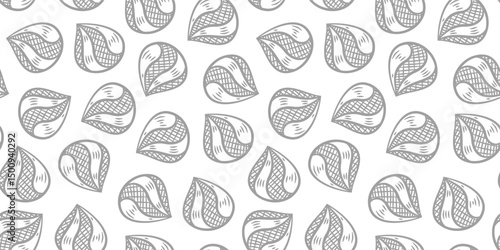 Doodle dumplings pattern background. Dim sum seamless pattern background. dim sum doodle pattern background.
