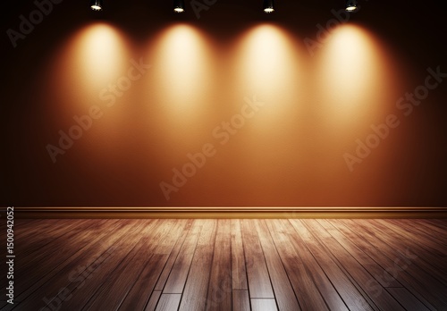 Wallpaper Mural A brown background brochure frame template features a border with blank web space to copy a flier with abstract colours and bright graphic design elements including a gradient, blurred gold, blur, Torontodigital.ca