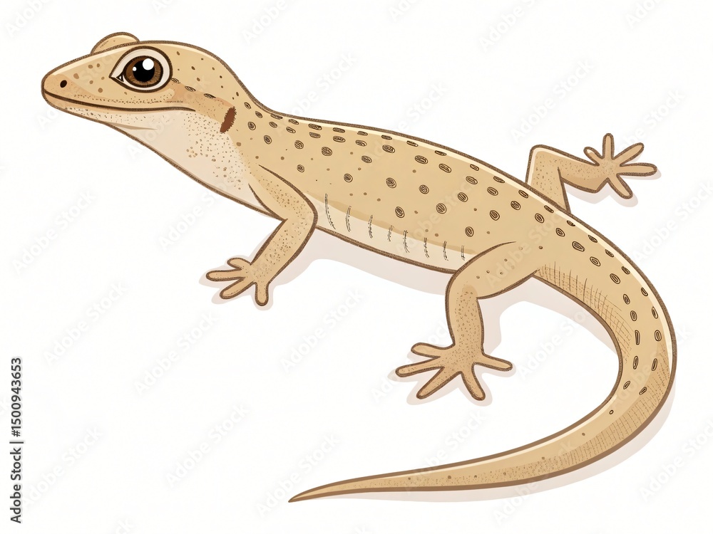 Adorable Tan Gecko Lizard Illustration Reptile Cartoon Scaly Skin Cute Animal Wildlife Art Adorable Tan Gecko Lizard Illustration Reptile Cartoon Scaly Skin Cute Animal Wildlife Art
