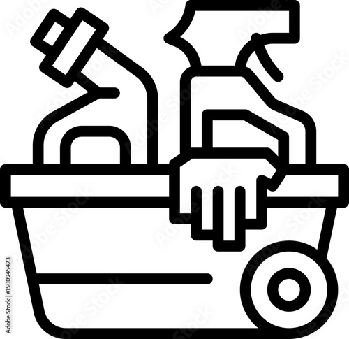 Cleaning tools icon