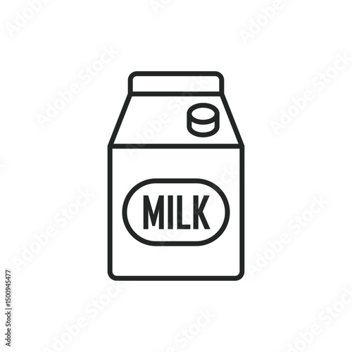 Milk bottle icon in flat style. Dairy product vector illustration on isolated background. Milky liquid sign business concept.