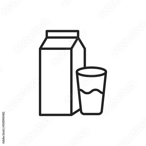 Milk bottle icon in flat style. Dairy product vector illustration on isolated background. Milky liquid sign business concept.