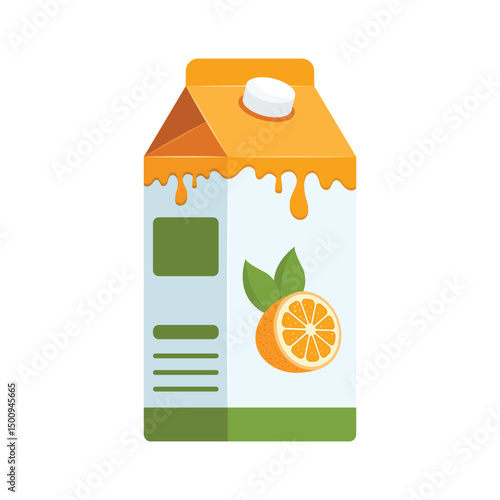 Orange juice icon in flat style. Juicy drink vector illustration on isolated background. Healthy juice sign business concept.