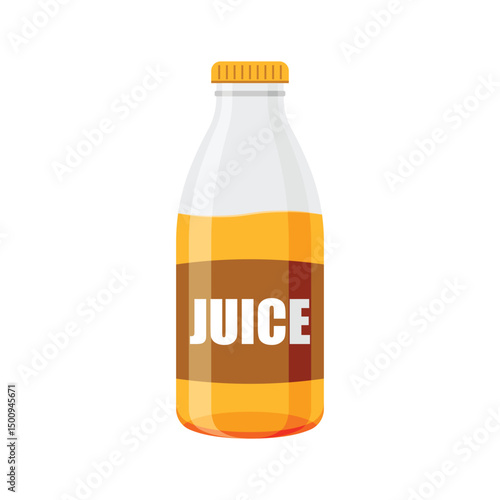Orange juice icon in flat style. Juicy drink vector illustration on isolated background. Healthy juice sign business concept.