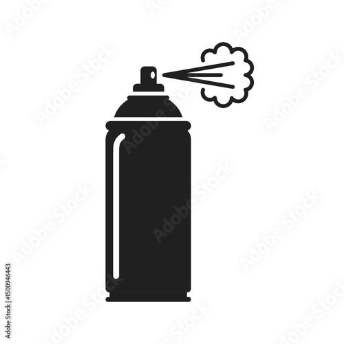Spray can icon in flat style. Aerosol bottle vector illustration on isolated background. Gas container sign business concept.