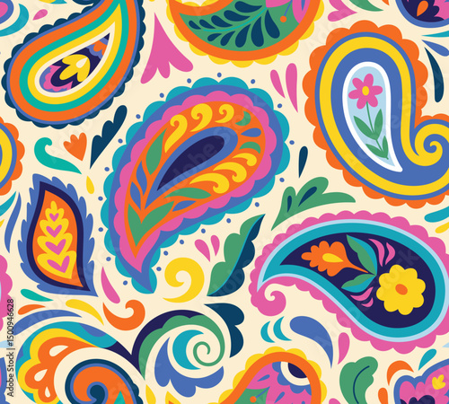 Floral paisleys pattern design