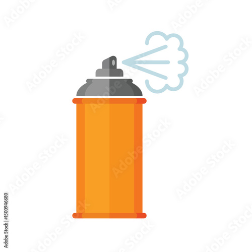 Spray can icon in flat style. Aerosol bottle vector illustration on isolated background. Gas container sign business concept.