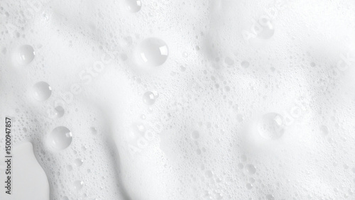  ふんわりと広がる白い泡のテクスチャ背景素材