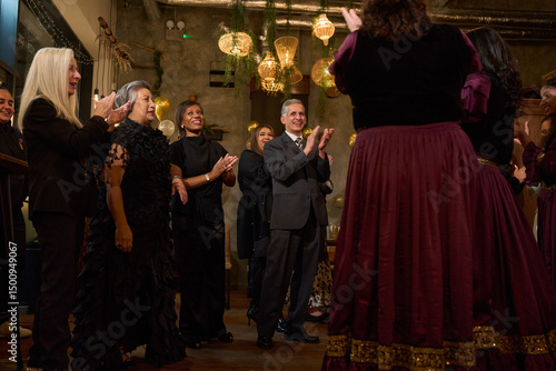 Wallpaper Mural People attending dance show at 60th birthday party at nightclub Torontodigital.ca