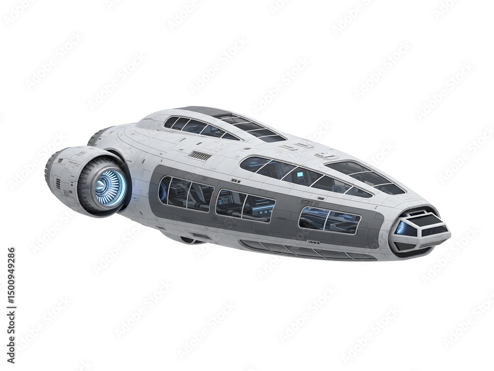 Obraz premium Futuristic Spaceship 3D Render
