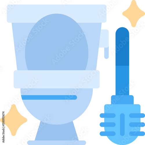 Toilet cleaning icon