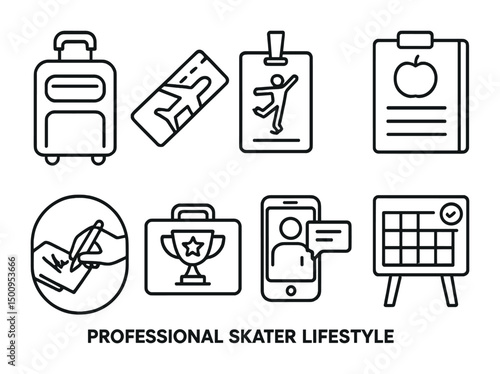 Elements of a professional skater lifestyle for creative design projects