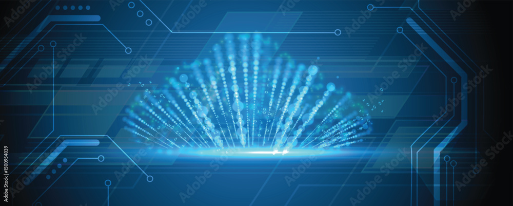 Obraz premium Cloud concept technology background and network security