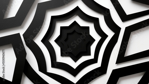 Futuristic Geometric Interface with Abstract Shapes