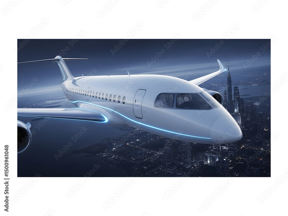 Fototapeta premium Modern Airplane: Flight & Travel