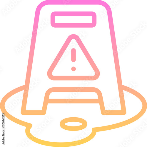 Wet floor icon