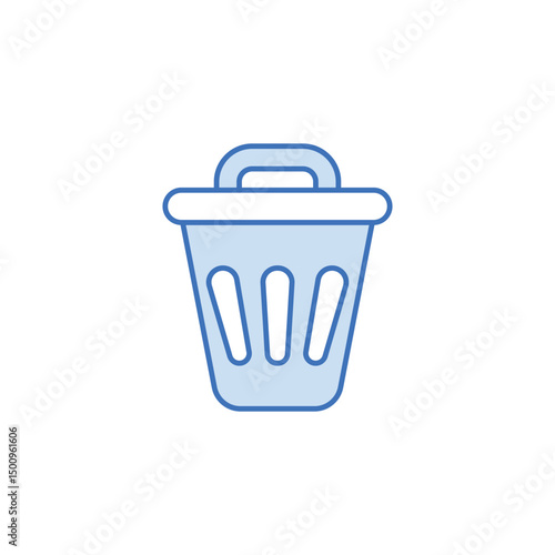 Trash icon design with white background stock illustration