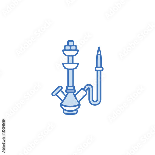 Shisha icon design with white background stock illustration