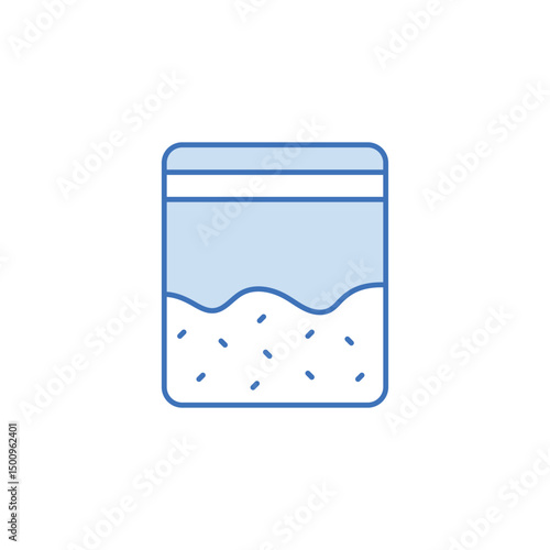 Heroin Powder icon design with white background stock illustration